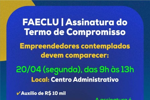 Apoio aos empreendedores: Prefeitura inicia assinatura de termos para pagamento de auxílio