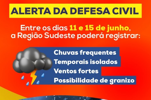 Defesa civil de Ubá alerta para a possibilidade de temporal e granizo entre os dias 11 a 15 de Junho