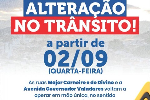 ALTERAÇÕES NO TRÂNSITO