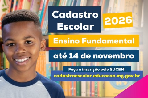 Aberto o cadastro escolar para alunos do Ensino Fundamental 2026