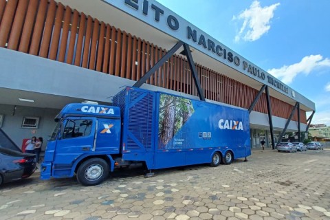 Caixa disponibiliza unidade móvel para atendimento a atingidos pela enchente em Ubá