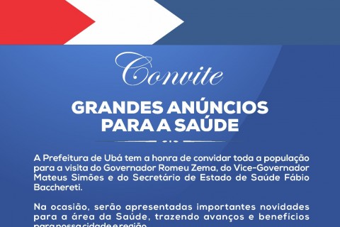 Governador de Minas Gerais visita Ubá nesta quinta 21/08/25