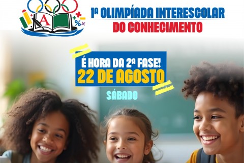 2ª fase da Olimpíada Interescolar do Conhecimento será realizada no dia 22/08